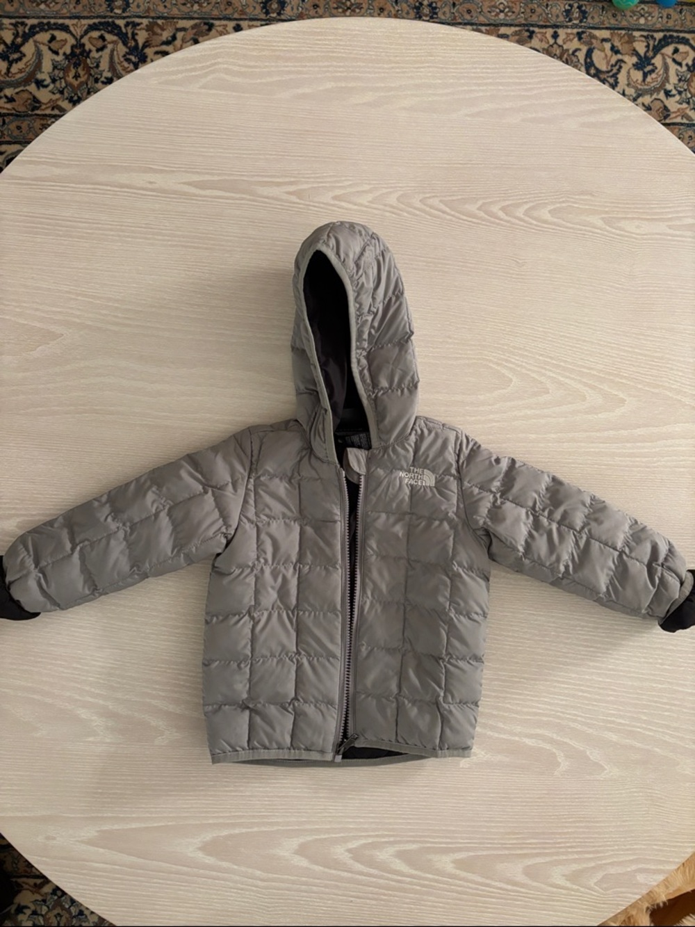 18-24Mo The North Face Hooded Puffer Jacket - Gray
